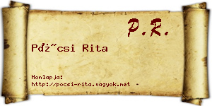 Pócsi Rita névjegykártya